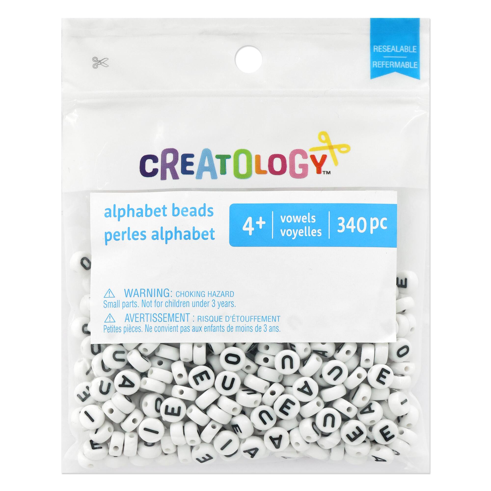 7mm Vowel Alphabet Beads, 340ct. by Creatology™